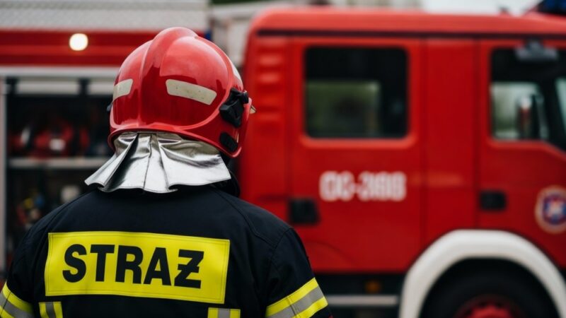 Niebezpieczne drzewa w Brzyskach: strażacy w akcji przed kościołem