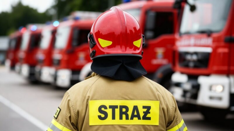 Gminne ćwiczenia OSP w Ujeździe: strażacy w akcji doskonalą swoje umiejętności