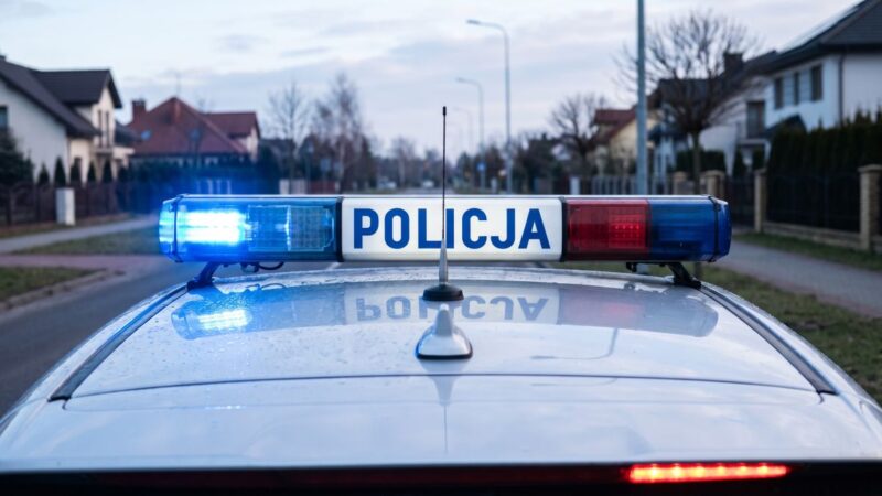 Jasielski policjant st. asp. Łukasz Sieńkowski na podium wojewódzkiego konkursu dla dyżurnych służby policyjnej